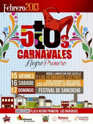 Los Auténticos Serranitos pondrán a bailar a los asistentes  del 5to. Carnaval de Negro Primero
