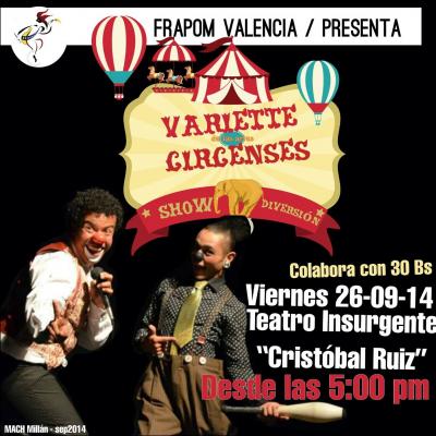 Variette de las Artes Circenses (hoy a partir de las 5:00 pm)